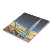 レトロなSF砂漠の惑星とロケット, タイル (側面)