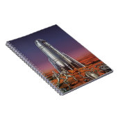 レトロなSF、アスリートと昆虫型エイリアン ノートブック (右側)