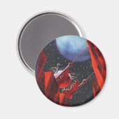 レトロなSF、キャニオン宇宙月面ローバー マグネット (正面/裏面)