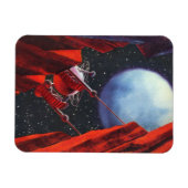 レトロなSF、キャニオン宇宙月面ローバー マグネット (横)