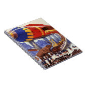 レトロなSF、ノアの箱舟の野生動物 ノートブック (右側)