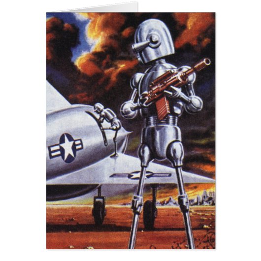 レトロなSF ミリタリー ロボット兵隊 (正面)