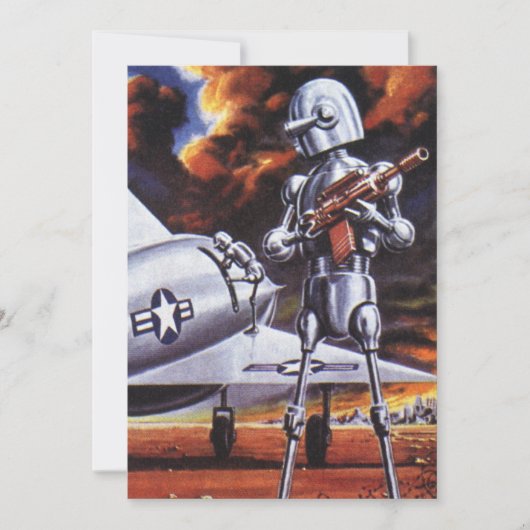 レトロなSF ミリタリー ロボット兵隊 (正面)