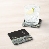 レトロなSF、ロケット船 月 惑星 コースター (右側)