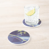 レトロなSF 宇宙ステーション コースター (側面)