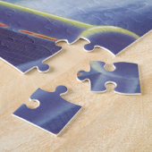 レトロなSF 宇宙ステーション ジグソーパズル (側面)