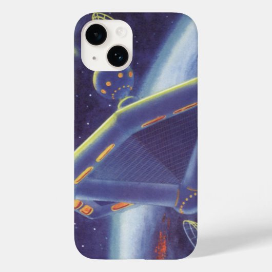 レトロなSF 宇宙ステーション Case-Mate iPhoneケース (裏面)