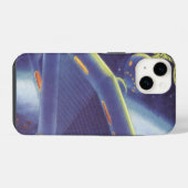 レトロなSF 宇宙ステーション iPhoneケース (裏面横)