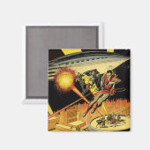 レトロなSF, 未確認飛行物から来たSFエイリアン マグネット (正面/裏面)