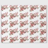 レトロにかわいいおもしろいのサンタの喜びのクリスマスのプレゼントの包むこと ラッピングペーパー (フラット)