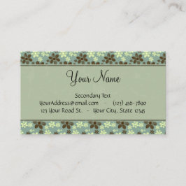レトロによってはストライプおよびモノグラムとの海緑が開花します 名刺