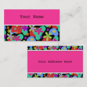 レトロによっては着色される継ぎ目が無いパターンが開花します 名刺 (正面/裏面)