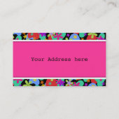 レトロによっては着色される継ぎ目が無いパターンが開花します 名刺 (裏面)