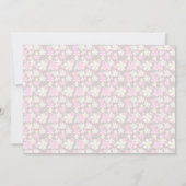 レトロによっては開花しますベビーシャワーの招待状(ピンクのオウム)が 招待状 (裏面)