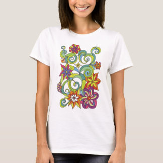 レトロによってはTシャツが開花します Tシャツ