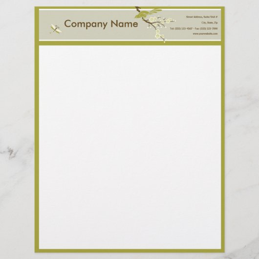 レトロによってアジアインスパイアシンプルレターヘッド レターヘッド (正面)