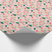 レトロにメリークリスマスのカラフルな休日の包むこと ラッピングペーパー (角)