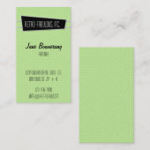 レトロに優れた縦型名刺 名刺 (正面/裏面)