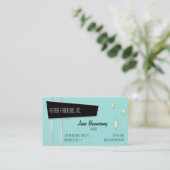 レトロに優れたQRコードの名刺 名刺 (スタンド正面)