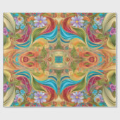 レトロねじれ旋回ヒッピオーガニックー ラッピングペーパー (フラット)