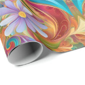 レトロねじれ旋回ヒッピオーガニックー ラッピングペーパー (ロールコーナー)