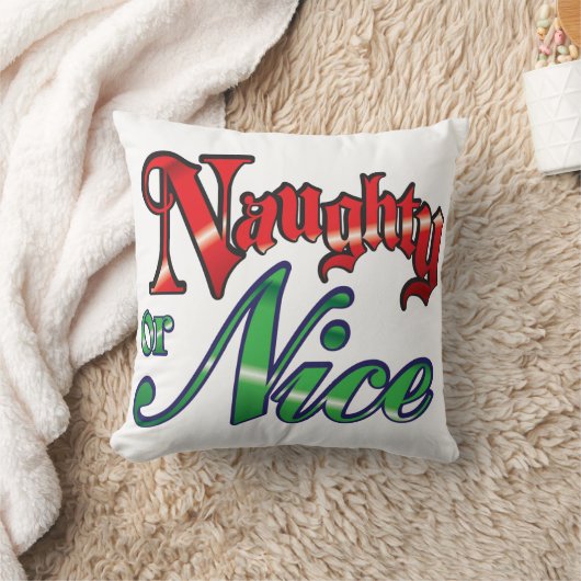 レトロのいけなクリスマスまたは素敵な赤い緑の文字 クッション (ブランケット)