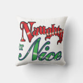 レトロのいけなクリスマスまたは素敵な赤い緑の文字 クッション (裏面)