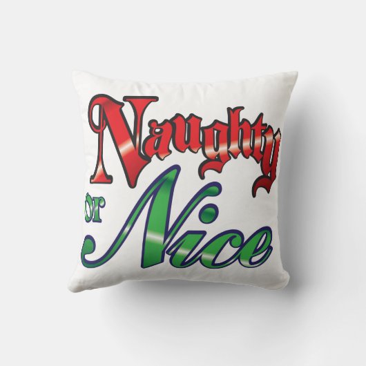 レトロのいけなクリスマスまたは素敵な赤い緑の文字 クッション (裏面)