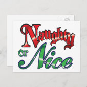 レトロのいけなクリスマスまたは素敵な赤い緑の文字 シーズンポストカード (正面/裏面)