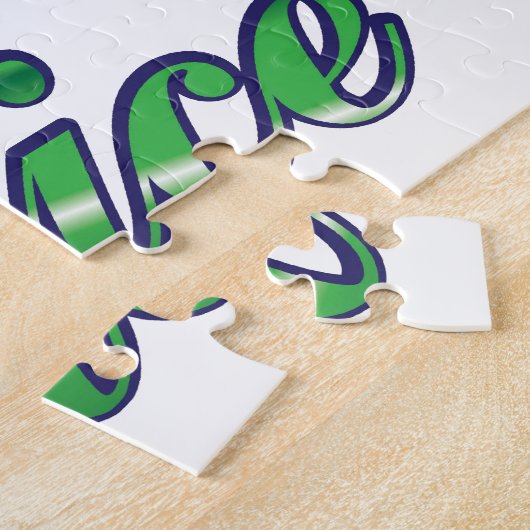 レトロのいけなクリスマスまたは素敵な赤い緑の文字 ジグソーパズル (側面)