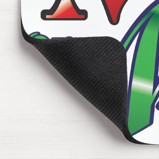 レトロのいけなクリスマスまたは素敵な赤い緑の文字 マウスパッド (コーナー)