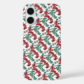 レトロのいけなクリスマスまたは素敵な赤い緑の文字 Case-Mate iPhoneケース (裏面)