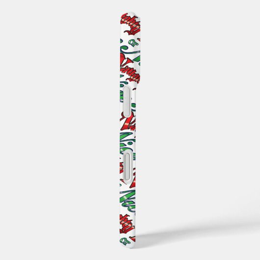 レトロのいけなクリスマスまたは素敵な赤い緑の文字 Case-Mate iPhoneケース (裏面 / 右)