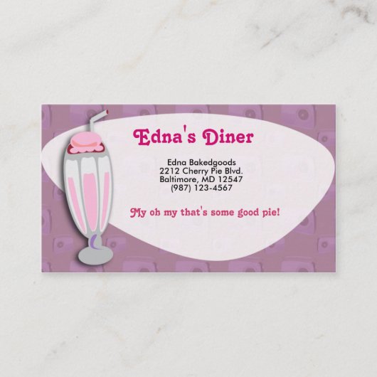 レトロのいちごのミルクセーキ 名刺 (正面)