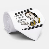 レトロのおばあさんのTシャツおよびギフト ネクタイ (ロール)