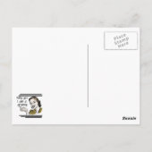 レトロのおばあさんのTシャツおよびギフト ポストカード (裏面)