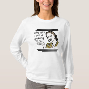 レトロのおばあさんのTシャツおよびギフト Tシャツ