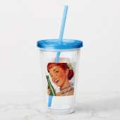 レトロのおもしろいなソーダ広告の冗談 アクリルタンブラー (裏面)