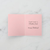 レトロのおもしろいなバースデー・カードの女性ワイングラスのカスタム カード (内部)