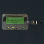 レトロのおもしろいな90s古い学校のポケベルのカスタムの文字 ラゲッジタグ<br><div class="desc">この"レトロのおもしろいな90s古い学校のポケベルカスタムな文字"の荷物のラベルとのスタイルの旅行。 このデザインのあなたのモノグラム、名前または文字を加えることができます。 それは容易、おもしろいです。</div>