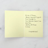 レトロのおもしろいのアドバイスのお祝いの新しい作業伝票 カード (内部)