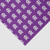 レトロのおもしろいの紫色のスカルパターン 薄葉紙 (詳細)