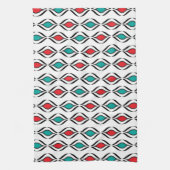 レトロのおもしろいパターン キッチンタオル (縦)