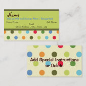 レトロのお母さんの名刺 コーリングカード (正面/裏面)