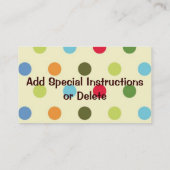 レトロのお母さんの名刺 コーリングカード (裏面)