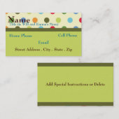 レトロのお母さんの名刺 コーリングカード (正面/裏面)