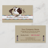 レトロのかわいいペットグルーミングのサービス業カード 名刺 (正面/裏面)