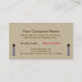 レトロのかわいいペットグルーミングのサービス業カード 名刺 (裏面)