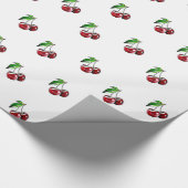 レトロのさくらんぼのギフト用包装紙 ラッピングペーパー (角)