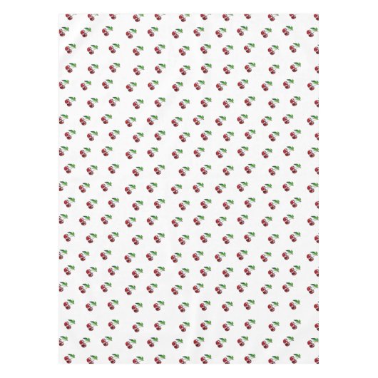 レトロのさくらんぼの麻布のテーブルクロス テーブルクロス (正面)